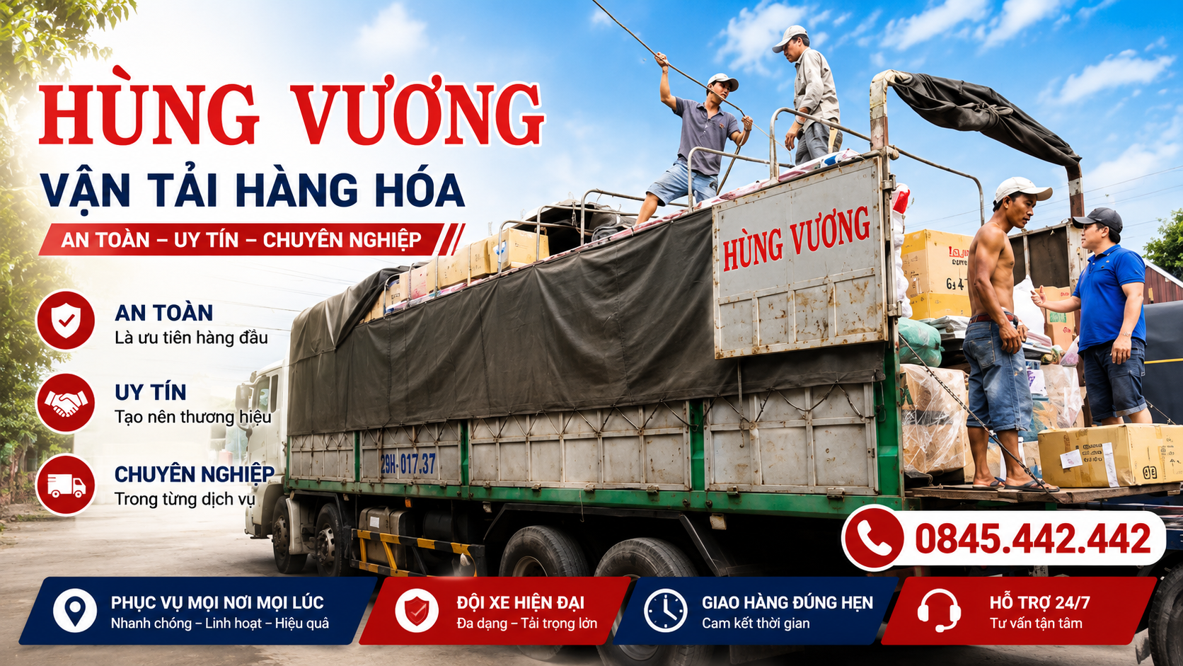 Dán nhãn kiện hàng - Vận tải Hùng Vương