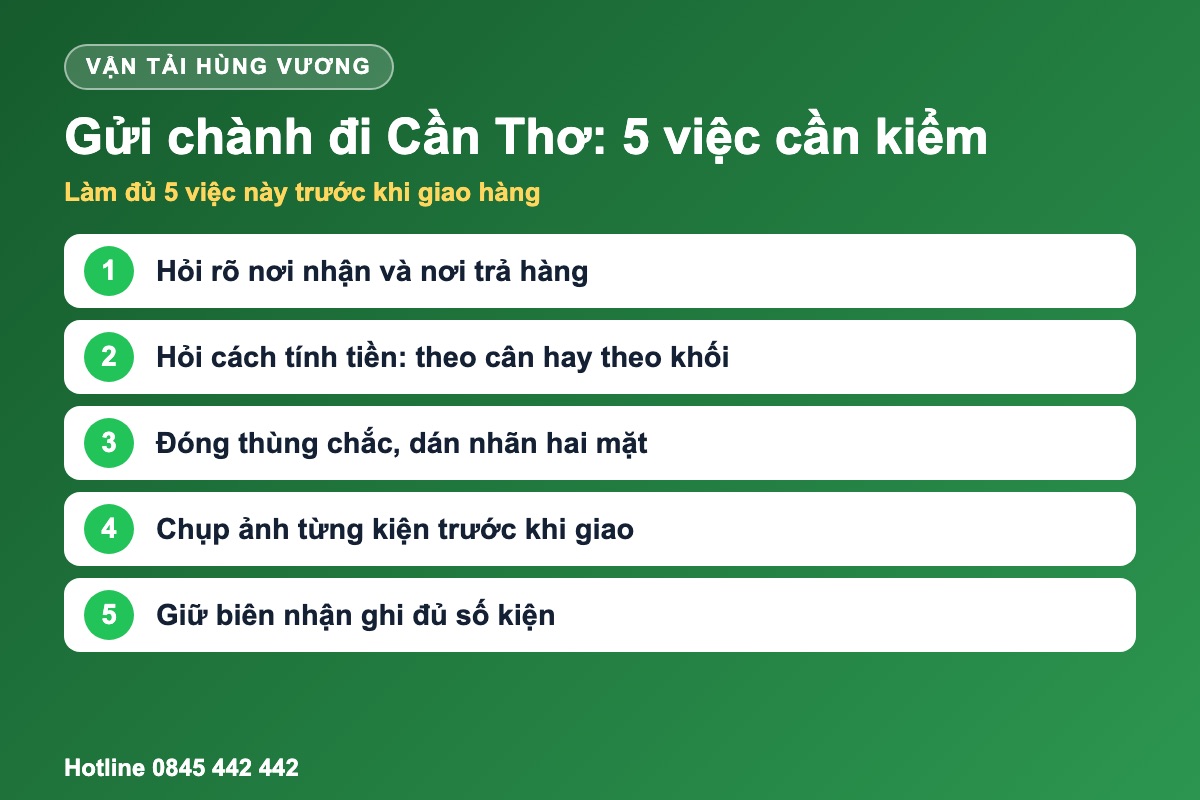 5 việc cần kiểm khi gửi h&agrave;ng qua ch&agrave;nh xe Đ&agrave; Nẵng đi Cần Thơ