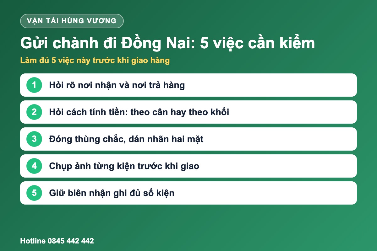 5 việc cần kiểm khi gửi hàng qua chành xe Đà Nẵng đi Đồng Nai