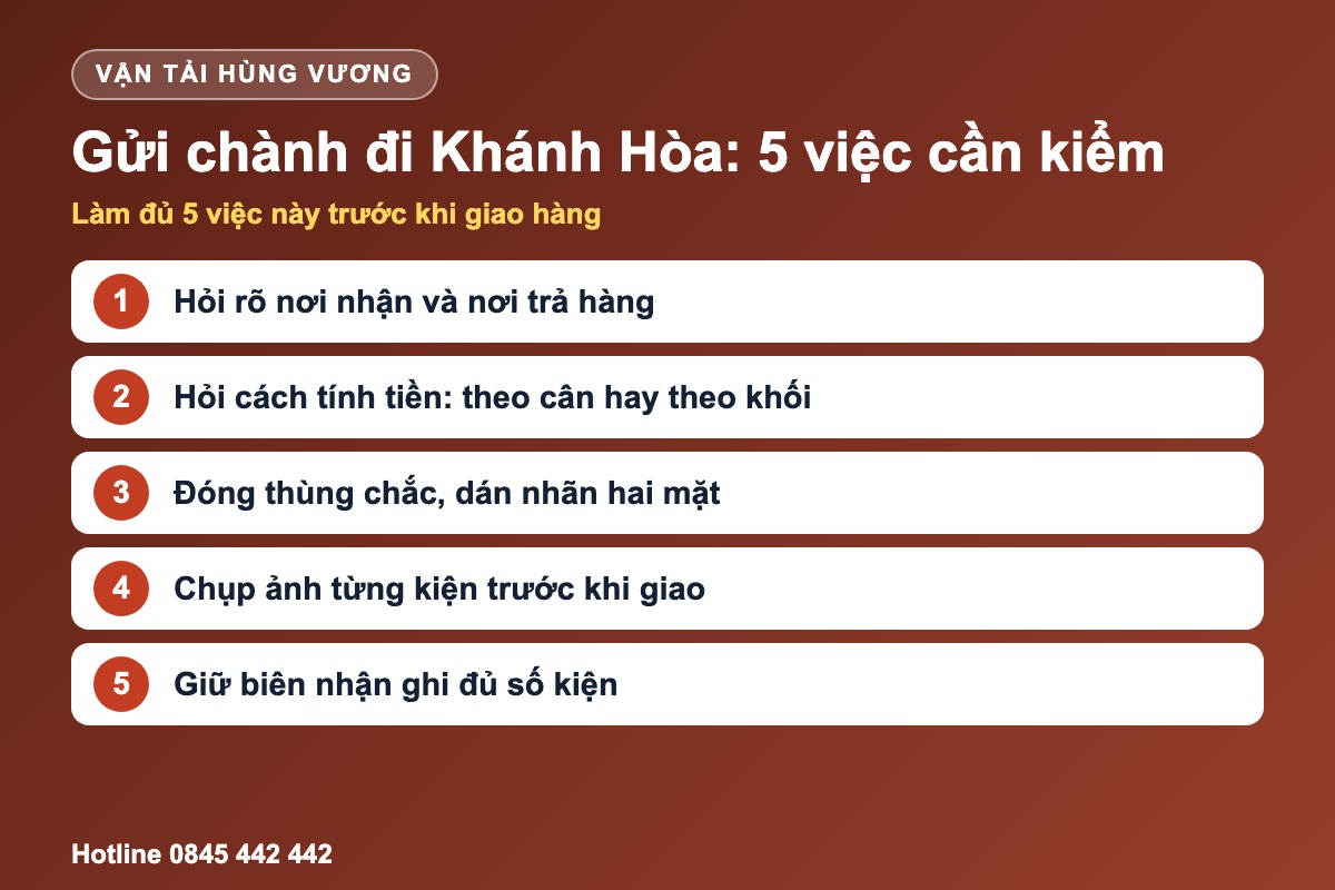 5 việc cần kiểm khi gửi hàng qua chành xe Đà Nẵng đi Khánh Hòa