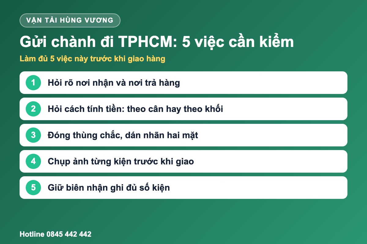 5 việc cần kiểm khi gửi hàng qua chành xe Đà Nẵng đi TPHCM