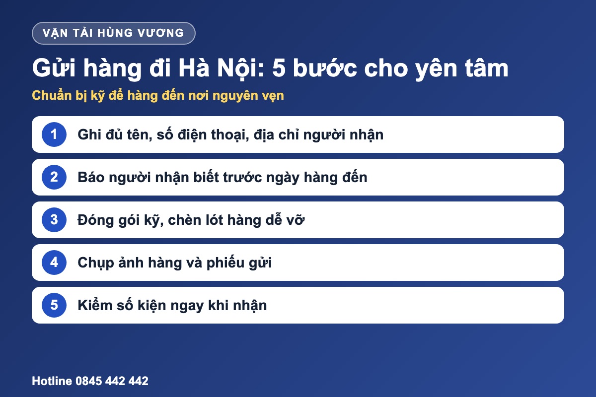 5 bước chuẩn bị khi gửi hàng Đà Nẵng đi Hà Nội