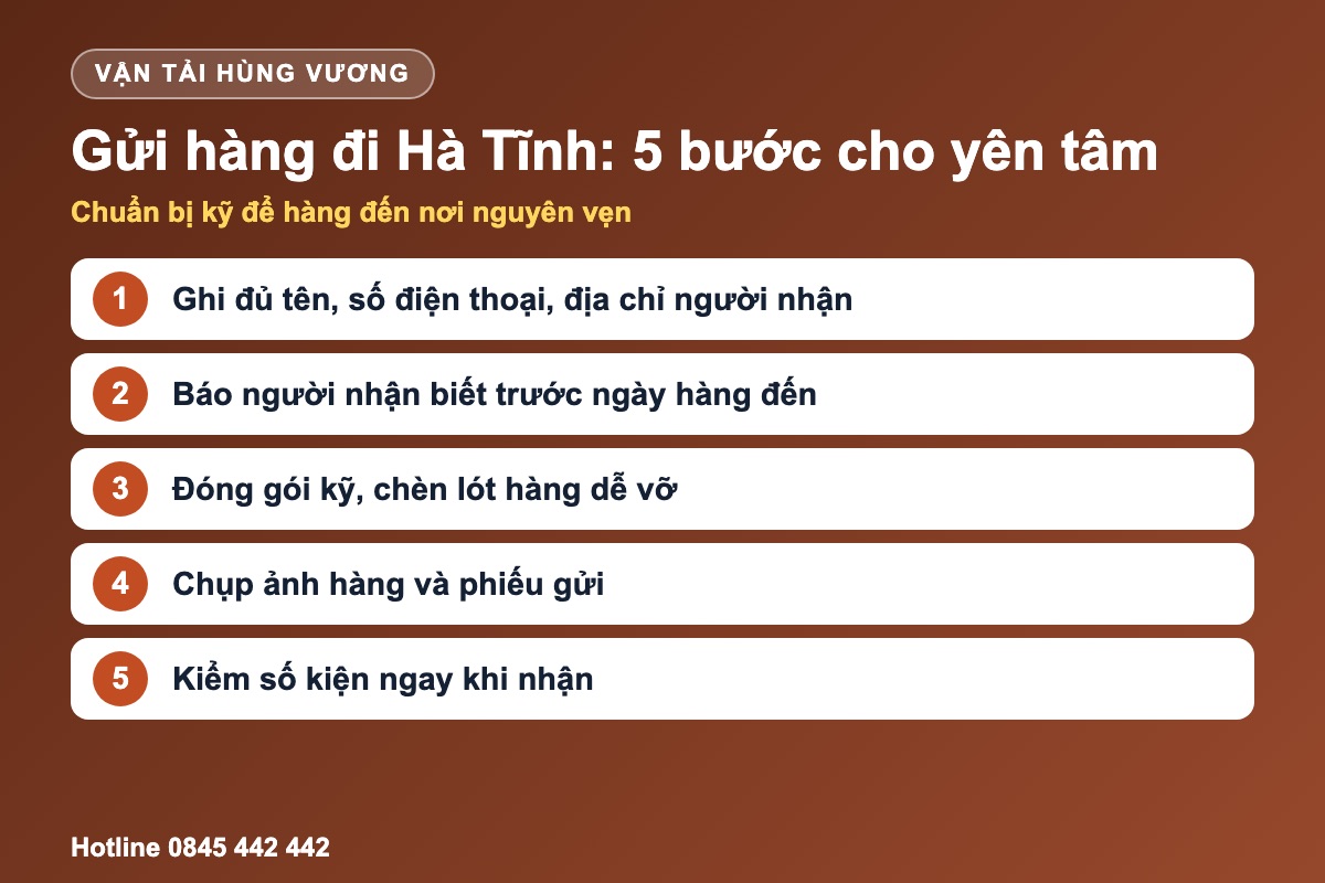 5 bước chuẩn bị khi gửi hàng Đà Nẵng đi Hà Tĩnh