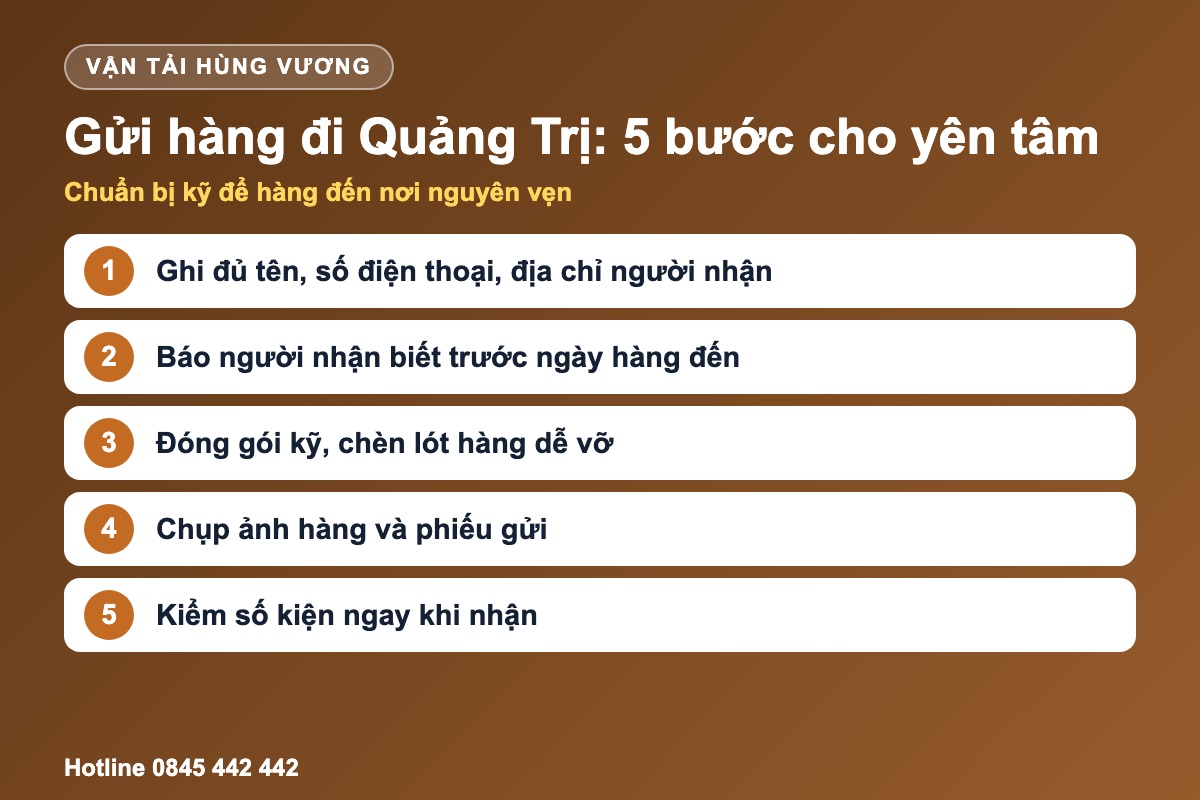 5 bước chuẩn bị khi gửi hàng Đà Nẵng đi Quảng Trị